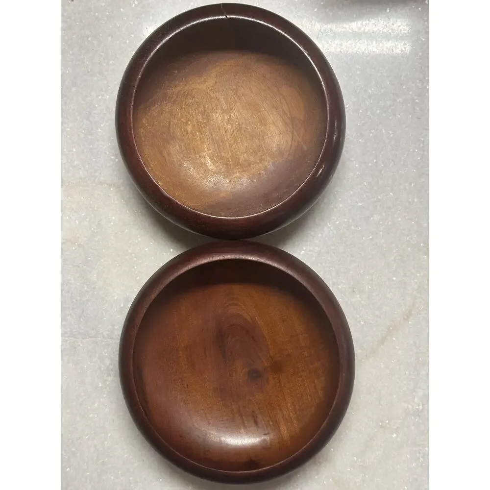 Vintage Wooden Serving Bowls Set Of 6 Mid-century Modern Rustic Cottage